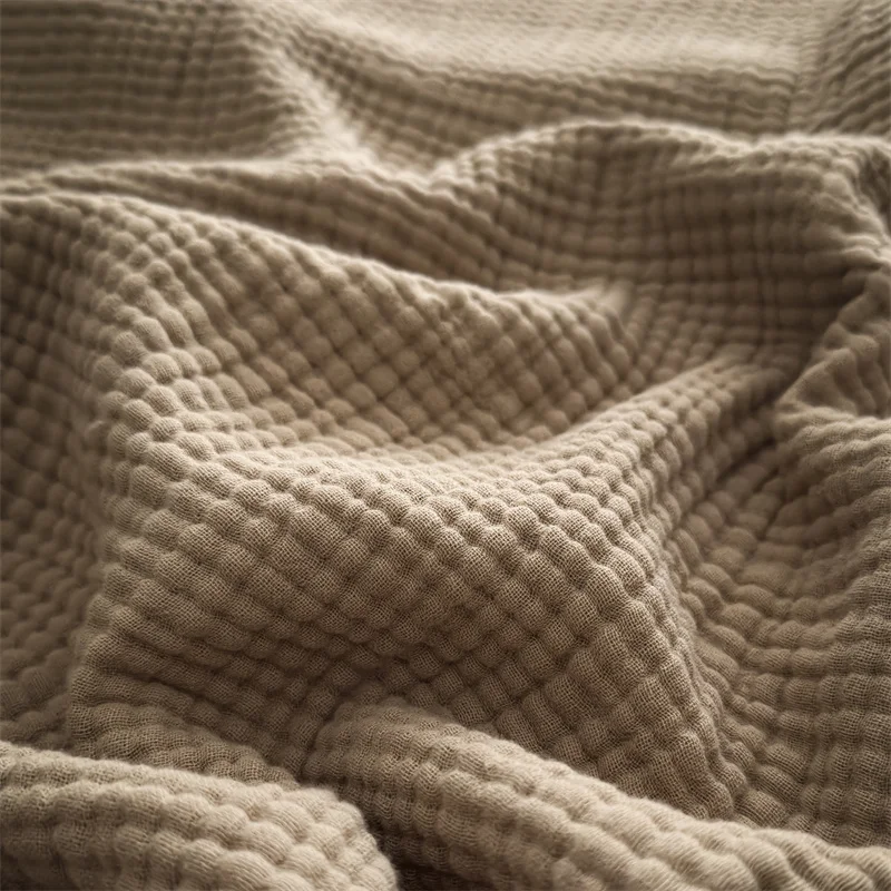 WASART With tassels pure cotton twel muslin quilt thin throw blanket bed sofa  couple luxury double bed summer bedspread 150x200