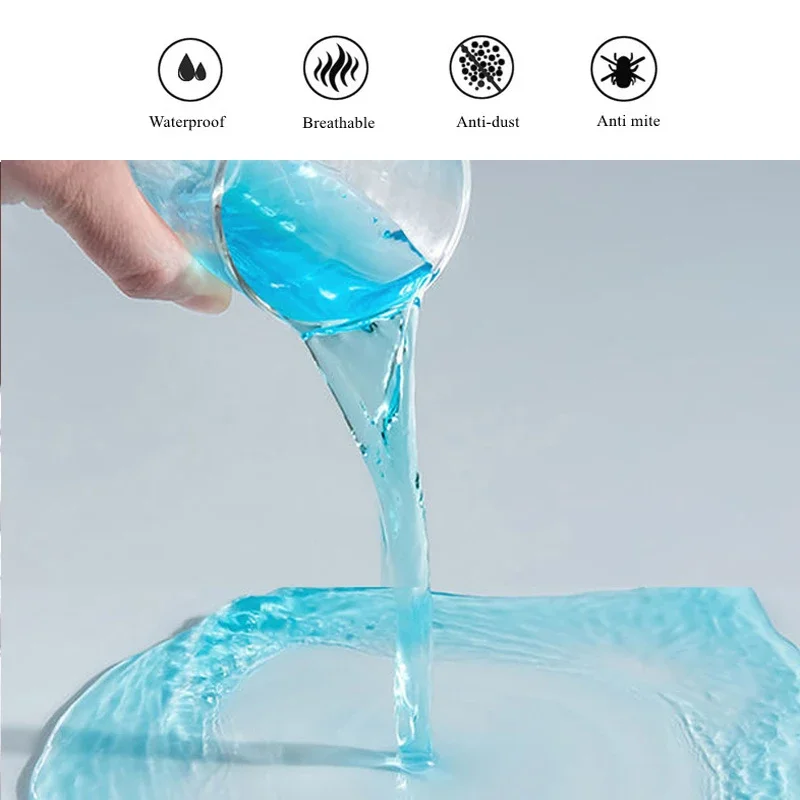 WASART Waterproof mattress protector cover queen king size double bed bedspread elastic fitted sheet bed protection pad 90/180cm