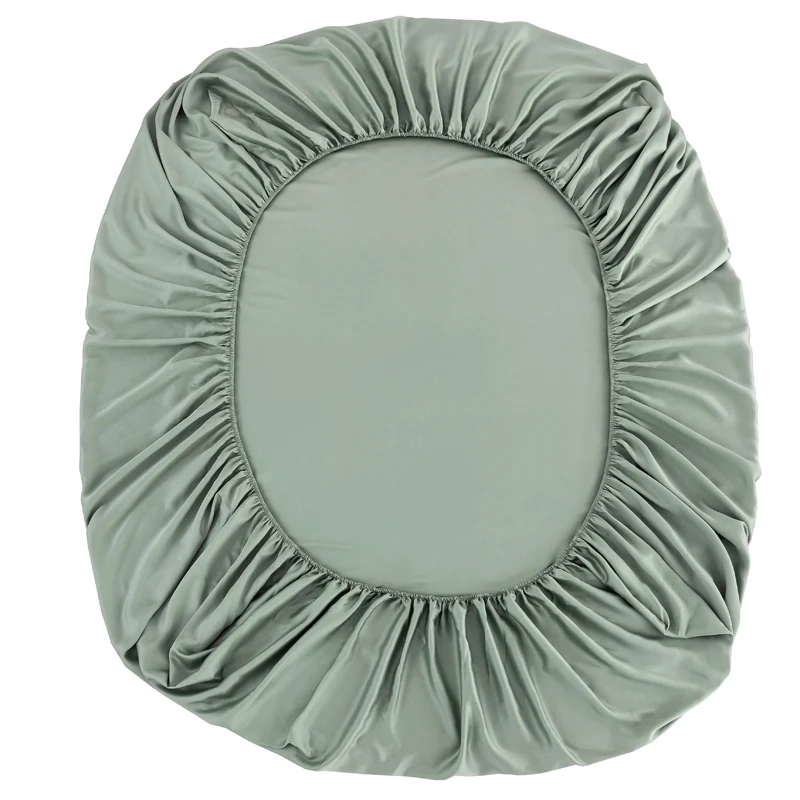 100% Bamboo Fitted Sheet with Elastic Band Smooth Cooling Bedsheet 1000 Thread Count Anti-slip Mattress Cover for Queen King Bed