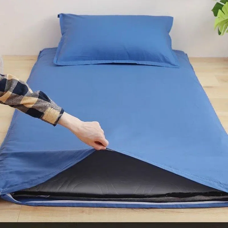 WASART 360° fully enclosed with zipper mattress protector cover couple/student single double bed sheet protection pad king size