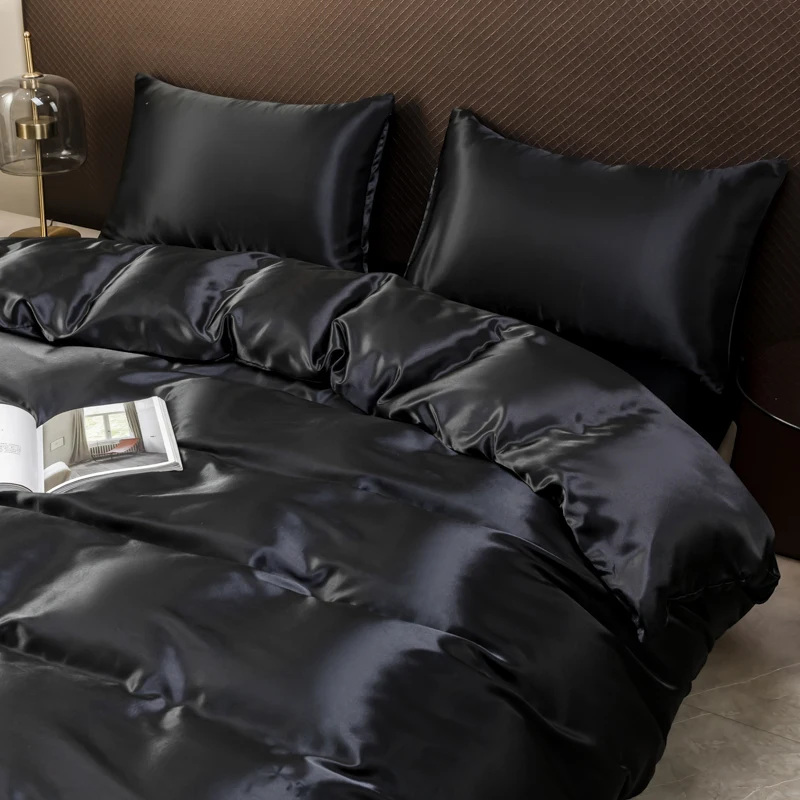 WASART Washable satin down duvet cover 220x240 couple room luxury double bed quilt cover bedding set twin full queen king size
