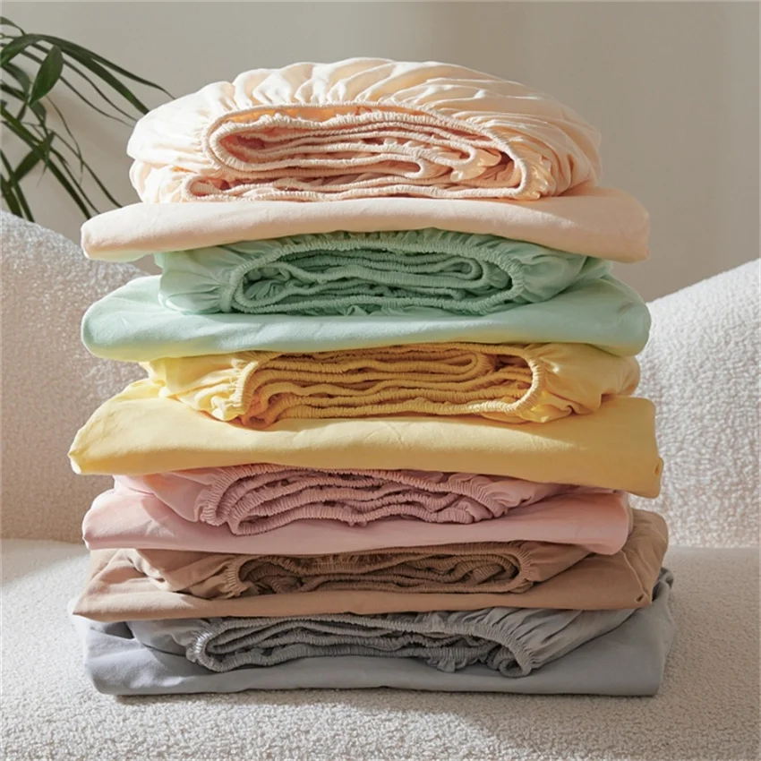 Egyptian Cotton Fitted Sheet Mattress Cover Twin Full Queen King Size Customized Any Size Bed Sheet Luxury 1000TC Bedding Sheets