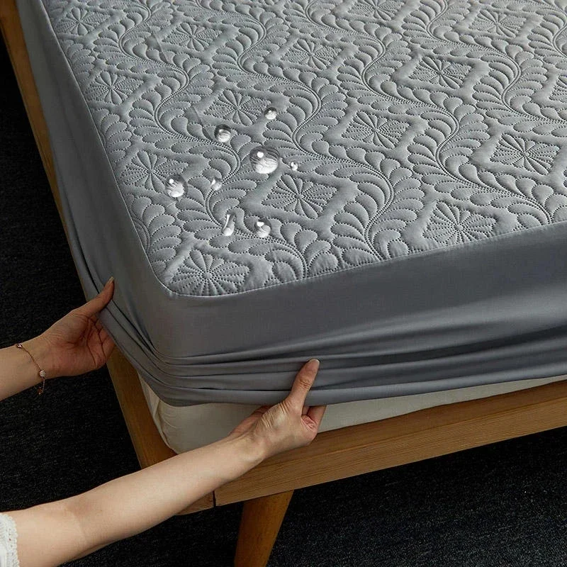 WASART Waterproof mattress protector cover elastic fitted sheet style bed protection pad single double queen king size 90/180