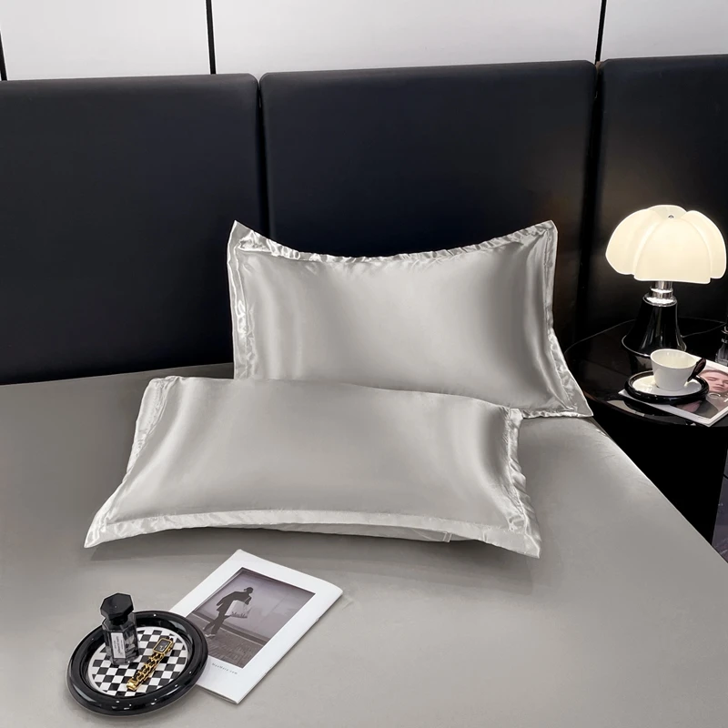 WASART Silky Smooth Satin Rayon Flat Bed Sheet Set Hypoallergenic Bedding Summer Luxury Cozy Double Bed Bedsheet Queen King Size