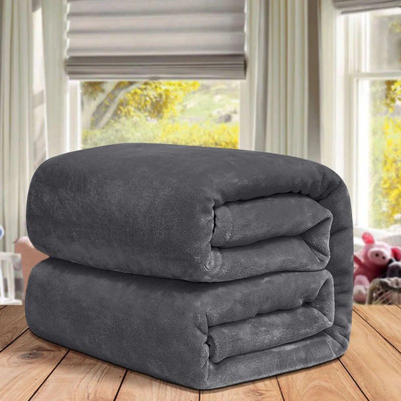 WASART Winter fluffy velvet fleece blanket extra large size sofa throw blanket fuzzy faux fur blanket microfiber thick bed sheet