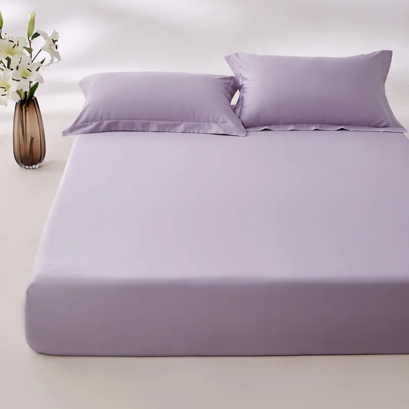 High End Egyptian Cotton Fitted Sheet with Elastic Bands Non Slip Adjustable Mattress Covers for Single Double Queen King Bed