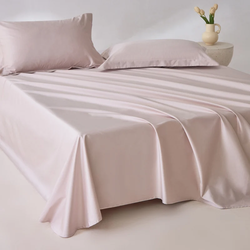 Egyptian Cotton Bed Flat Sheet, 1PC 800 Thread Count Top Sheets for Single Double King Queen Bed, Luxury Soft Bedsheet Bed Linen
