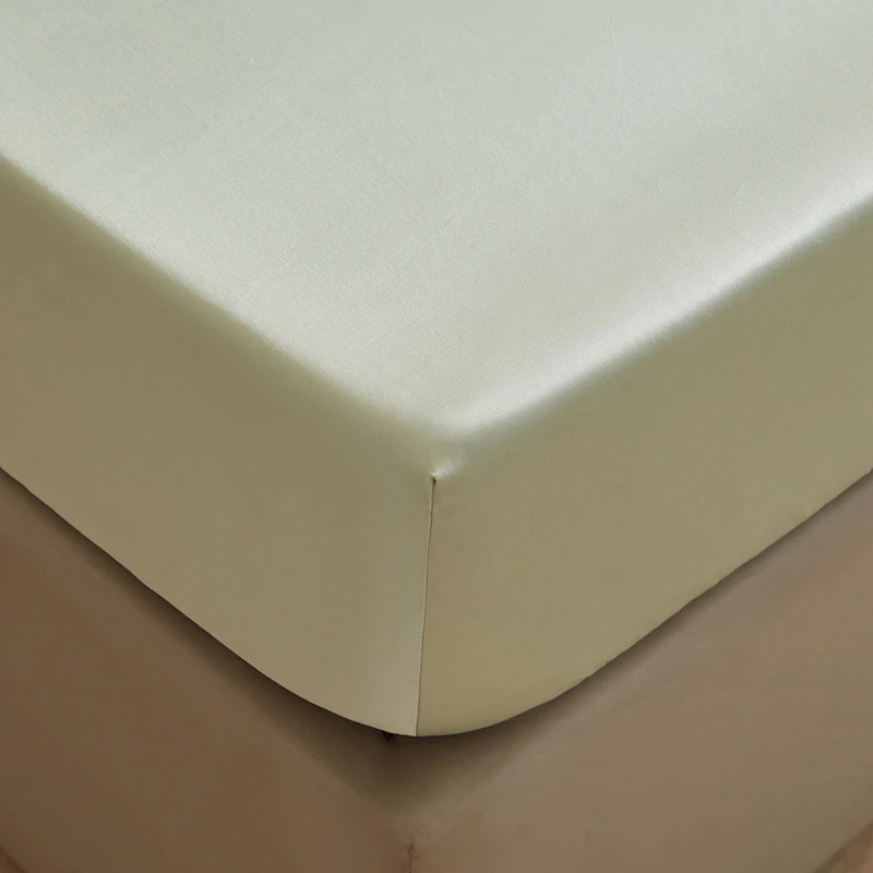 100% Mulberry Silk Bed Sheets Set Luxury Smooth Ultra Soft Bedding Sets with Fitted Sheet Flat Sheet Pillowcase for All Season