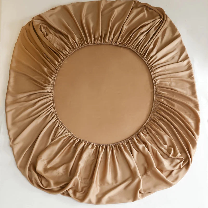 Mulberry Silk Fitted Bed Sheet with Elastic Bands Luxury Mattress Cover Single Double Queen  King Size Bed Cover 100/160/200/220