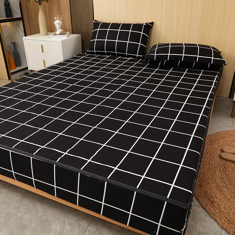 100% Waterproof Mattress Cover with Zipper Closure Six Sides All Inclusive Mattress Protector Soft Fitted Sheet Customized Size