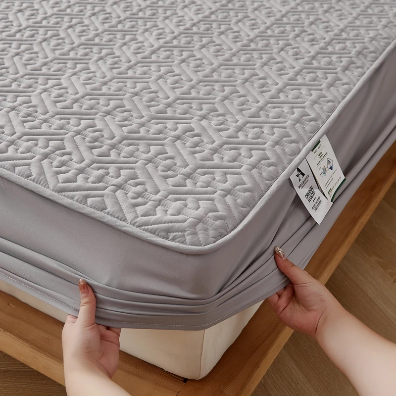 Pure Cotton Quilted Mattress Pad Topper Customized Anti-bacterial Queen King Size Bed Pad Protector Cover Without Pillowcase