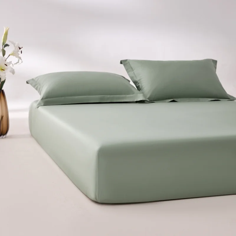 High End Egyptian Cotton Fitted Sheet with Elastic Bands Non Slip Adjustable Mattress Covers for Single Double Queen King Bed