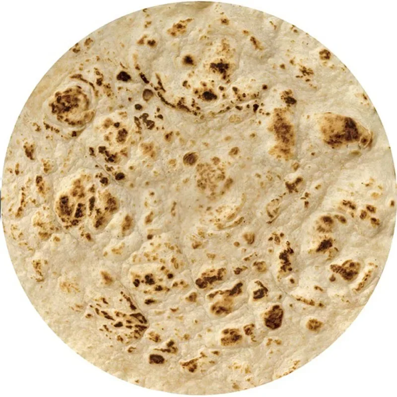WASART Soft warm flannel tortilla pizza blanket mexican pita lavash fleece sofa plaid winter fluffy plush thick throw blankets