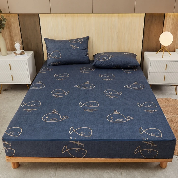 6-Sided Waterproof Mattress Cover with Zipper Customized Size Soft Fitted Sheet Antibacterial Breathable Mattress Pad Protector