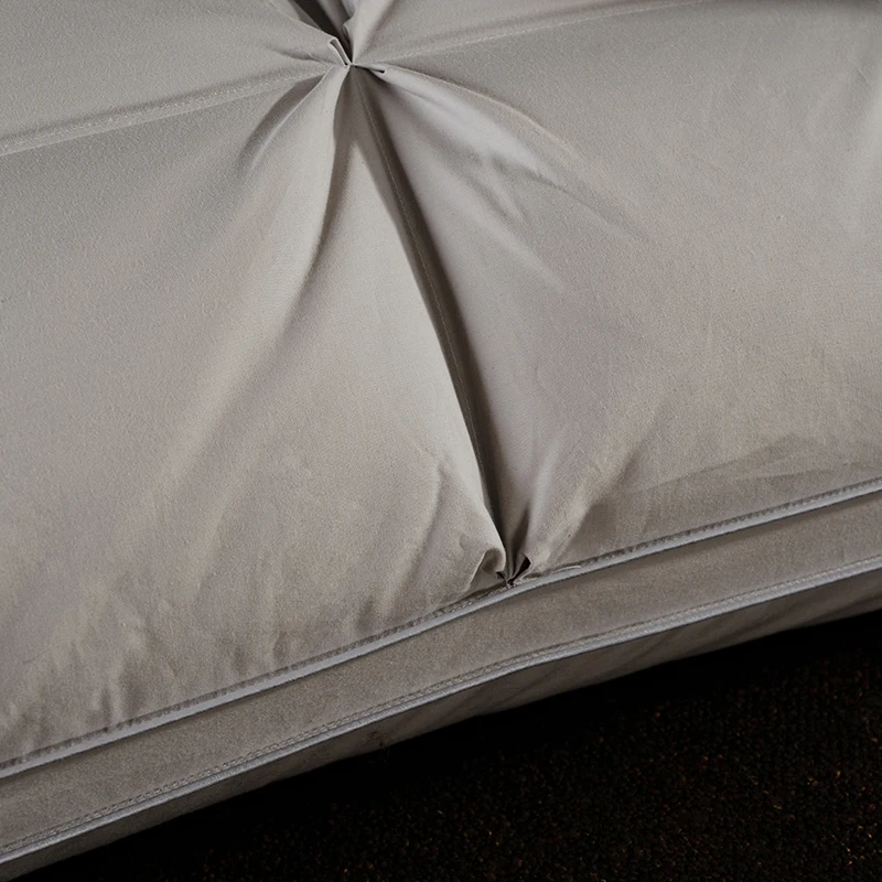 Luxury 2pcs Goose Down Feather Pillows 3D Bread Pleated Neck Protection 100% Cotton Cover Bed Pillow for Sleeping Hotel Quality