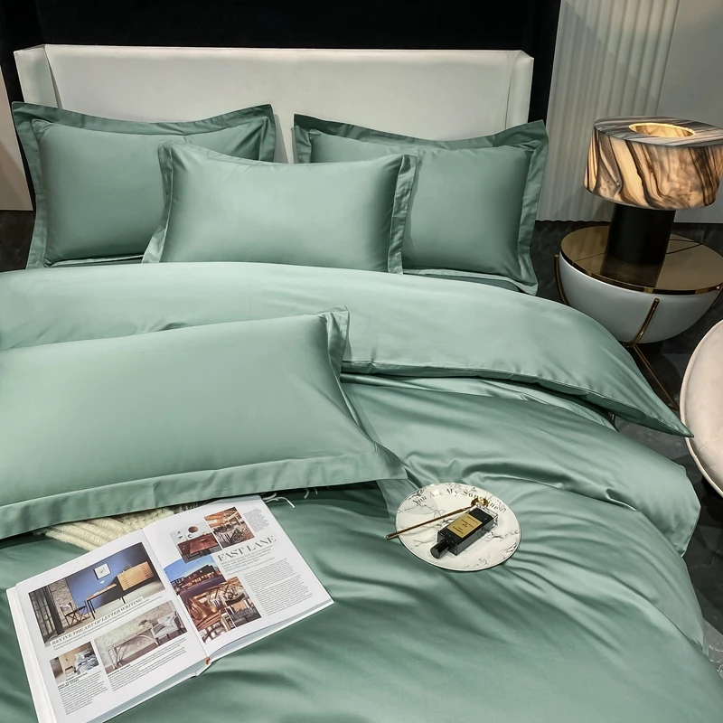 Luxury Bedding Set 100% Egyptian Cotton Duvet Cover Pillowcase Ru Europe Double Queen King Size Bed Linen Soft Bed Sheet Sets