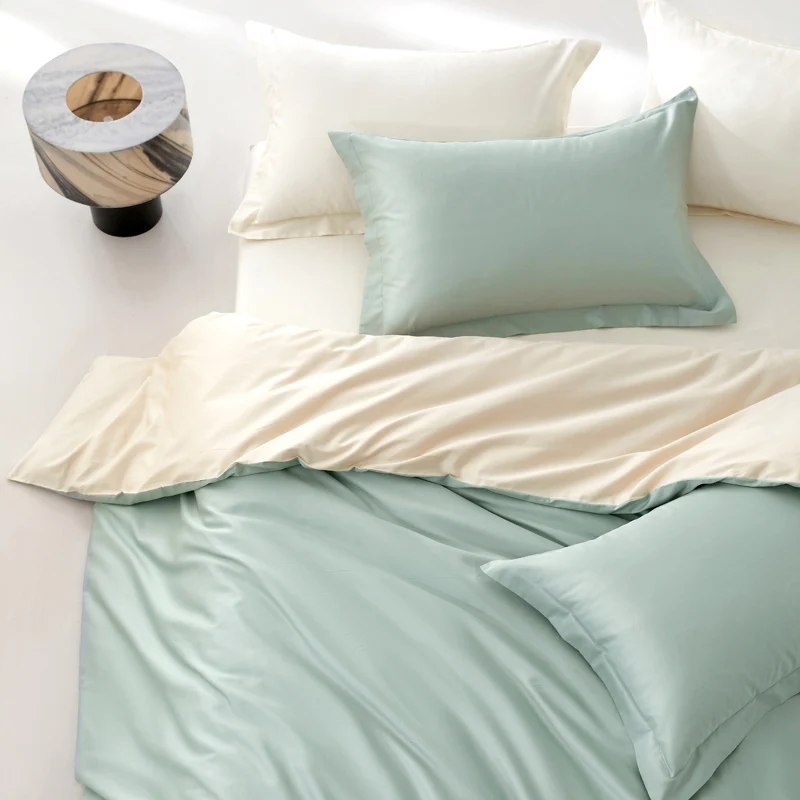 Organic Egyptian Cotton Bedding Set with Duvet Cover Bed Sheet Pillowcase Luxury 800 Thread Count Bedsheet 5-Star Hotel Quality