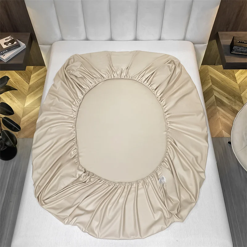 Egyptian Cotton Fitted Sheet with Elastic Bands Adjustable Non Slip Mattress Covers for Twin Double King Queen Bed Soft Bedsheet