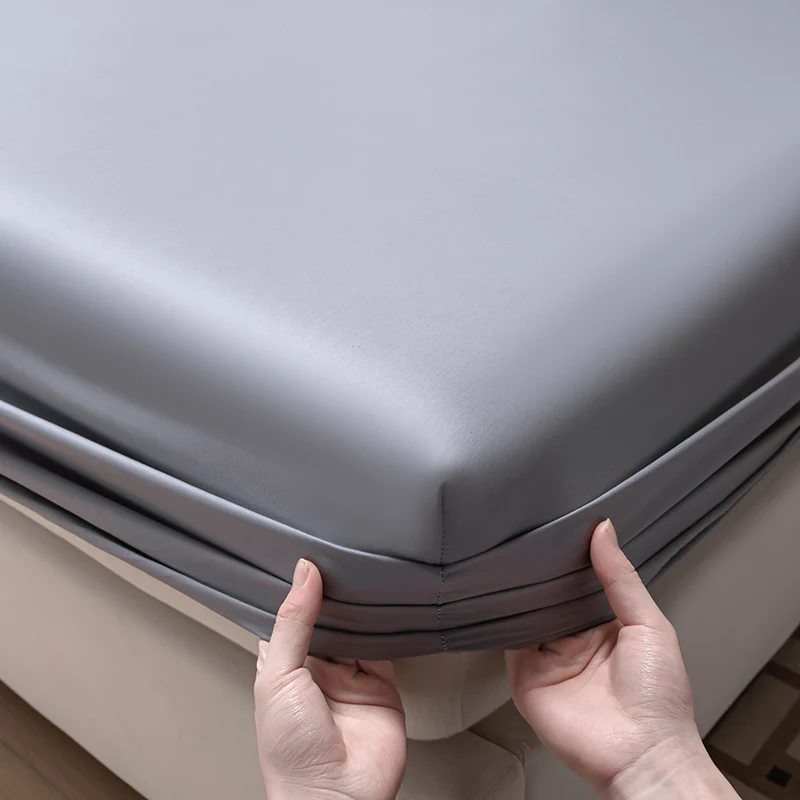 100% Egyptian Cotton Fitted Sheet with Elastic Band Luxury Soft 400TC Bedding Mattress Cover Protector Double Queen King Size