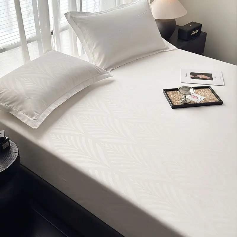 WASART Geometry Print Mattress Protector Elastic Fitted Bed Sheet Cover Luxury Double Bed Hypoallergenic Soft Breathable Bedding