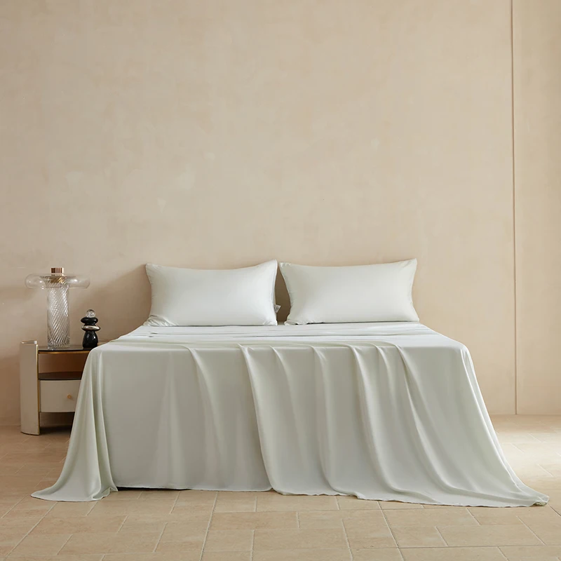 100% Silk 1pc Flat Bed Sheet Luxury Natural Mulberry Silk Bedding Flat Top Sheet Customized Any Size Bedsheet Smooth Bed Linen