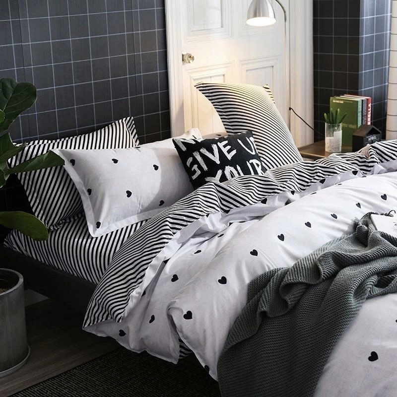 J5 Bedding Set Jpcs King Duvet Cover/ Quilt Cover/comforter Cover + 2 Pillowcase Bed Cover Size 150*200/180*220/200*200/220*240