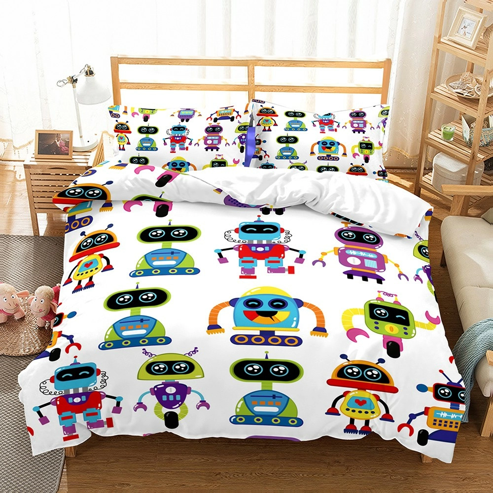Printed Sloth Home Comforter Cover Bedding Sets Panda 140x200 cm Microfiber Duver Cover with Pillowcases Ropa De Cama